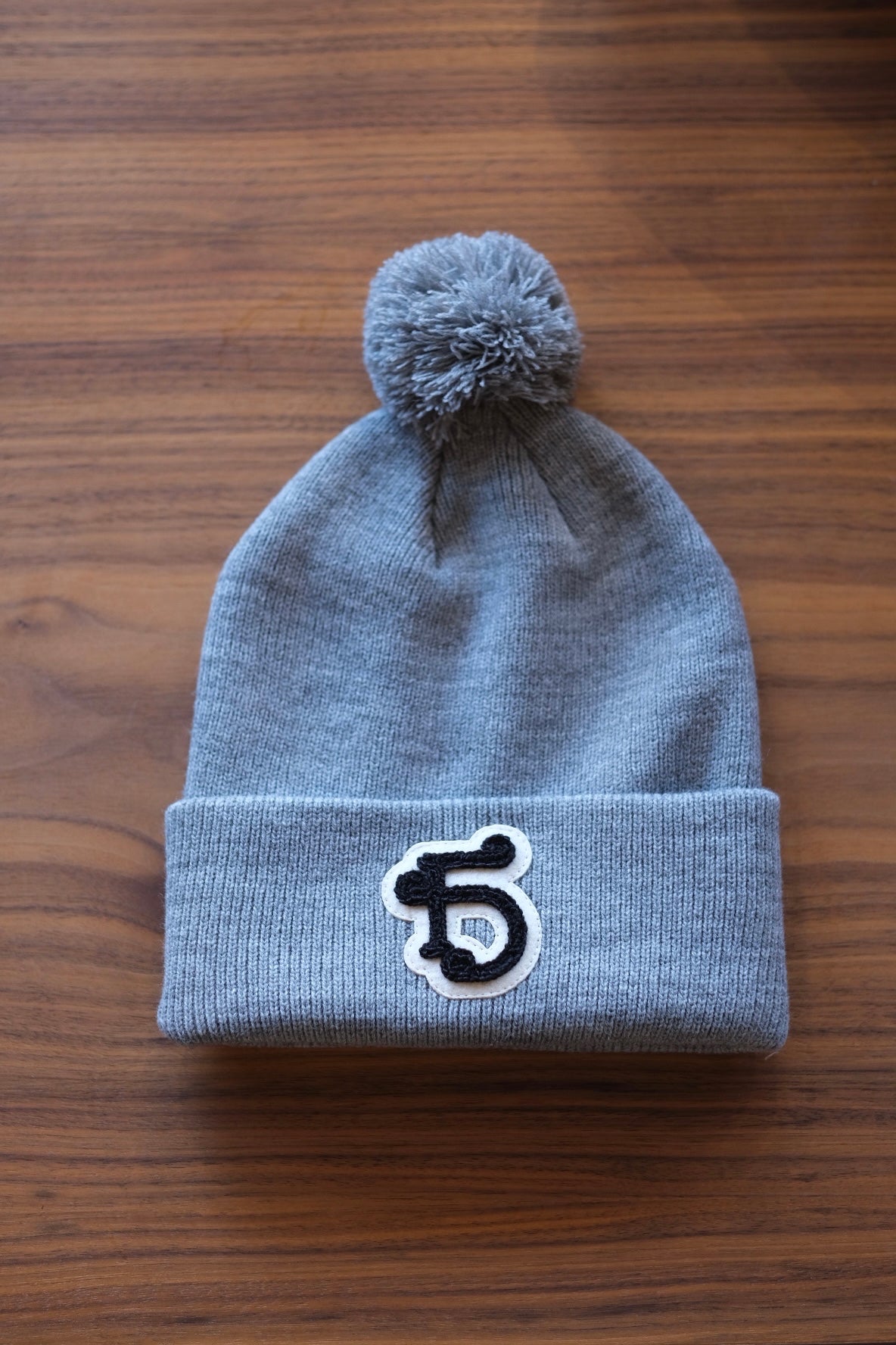 Monogram Pom Beanie