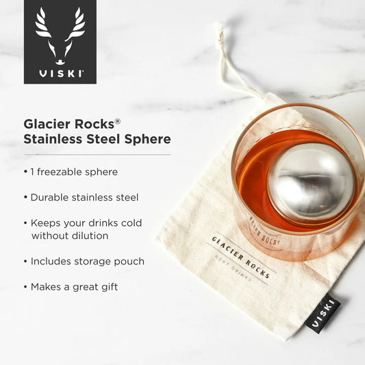 Glacier Rocks® Stainless Steel Whiskey Ball