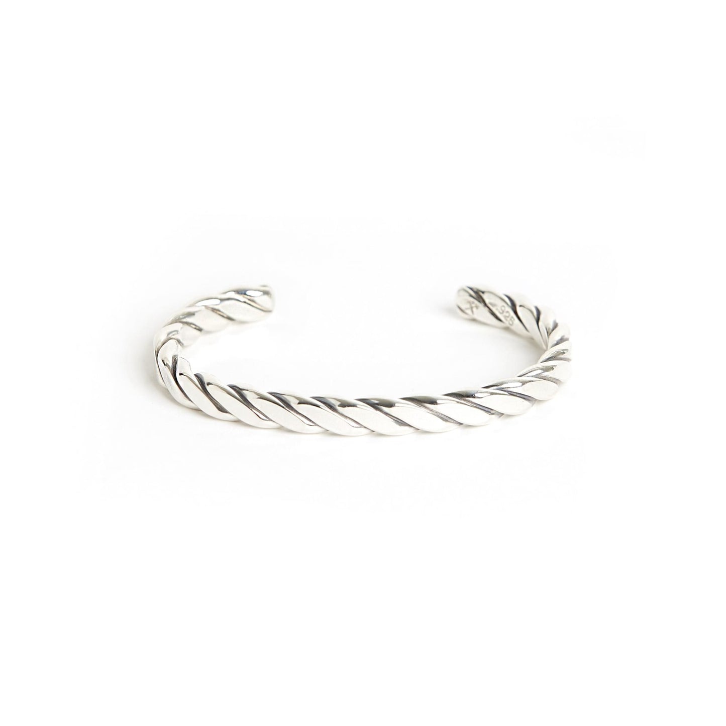 Plait Cuff: Sterling Silver / Work Patina / Standard Weight / Medium
