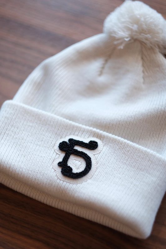Monogram Pom Beanie