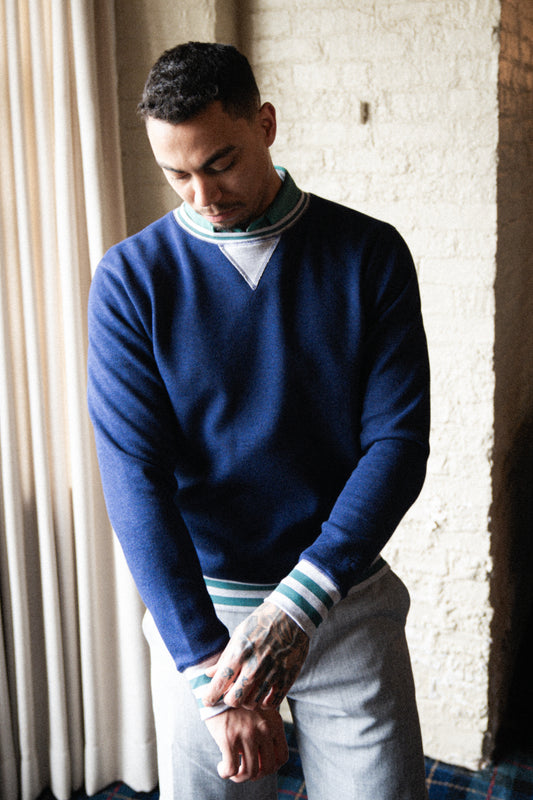 Marshall Crewneck - Navy Heather