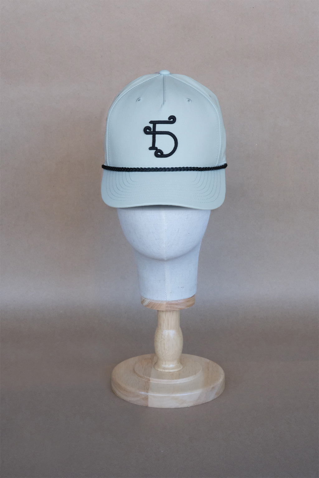 Chain Stitch Monogram Rope Hat - Baby Blue