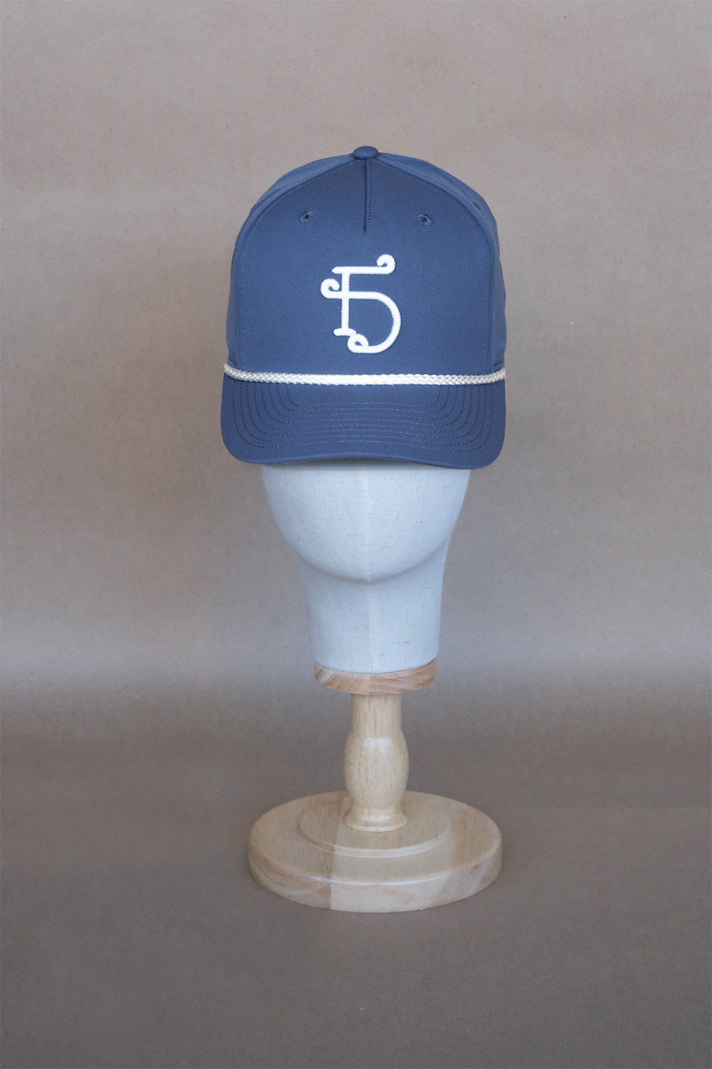 Chain Stitch Monogram Rope Hat - Denim Blue
