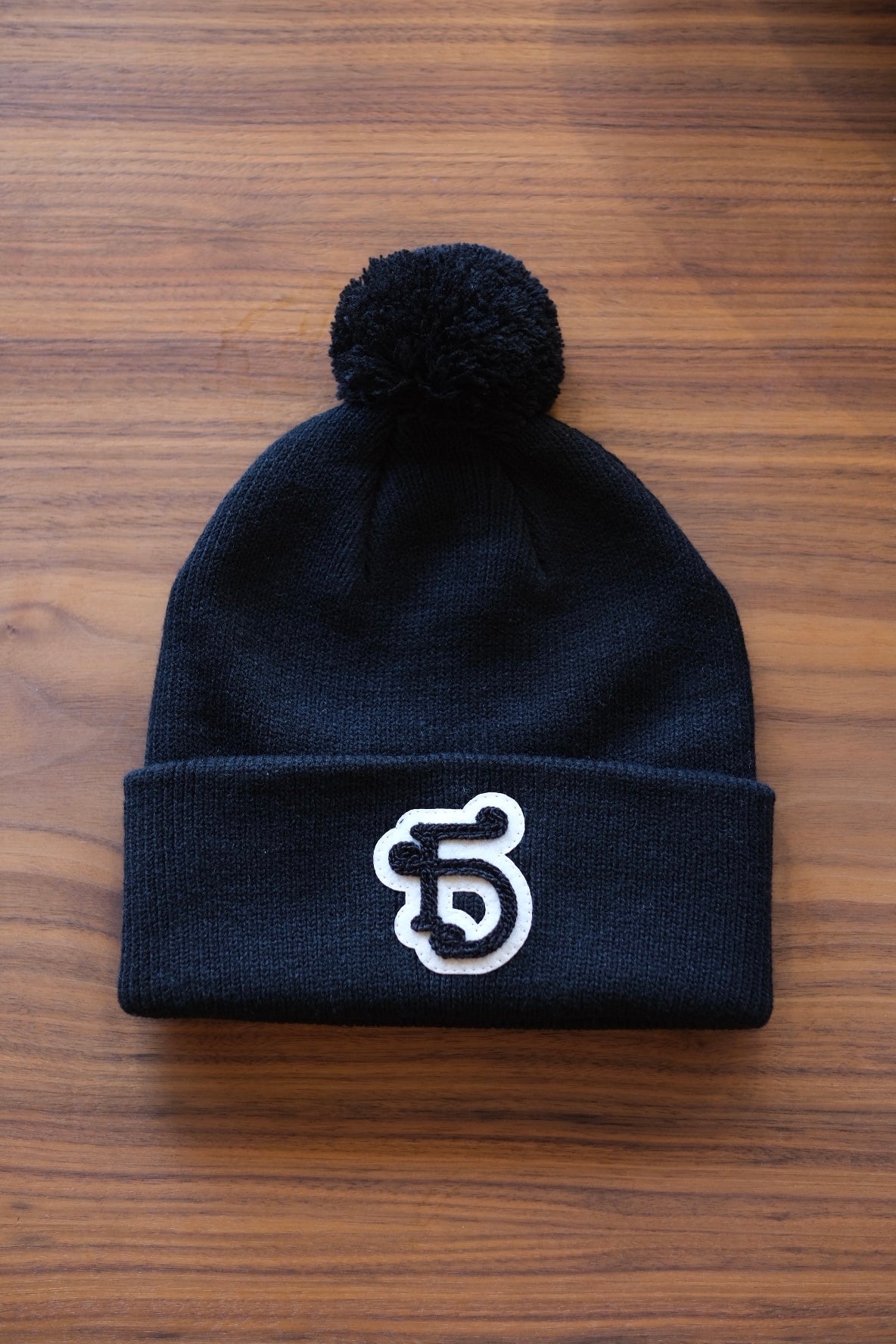 Monogram Pom Beanie