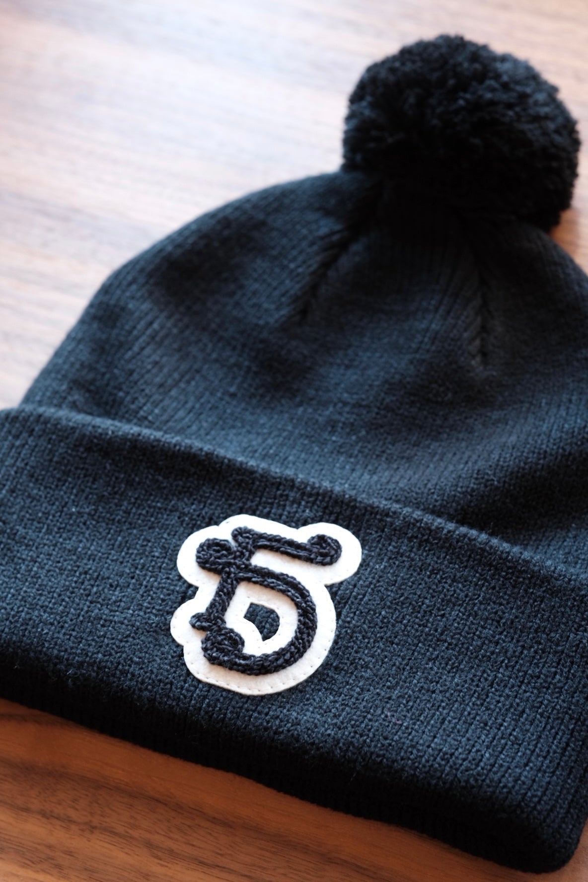 Monogram Pom Beanie