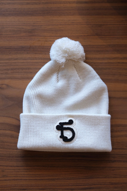 Monogram Pom Beanie