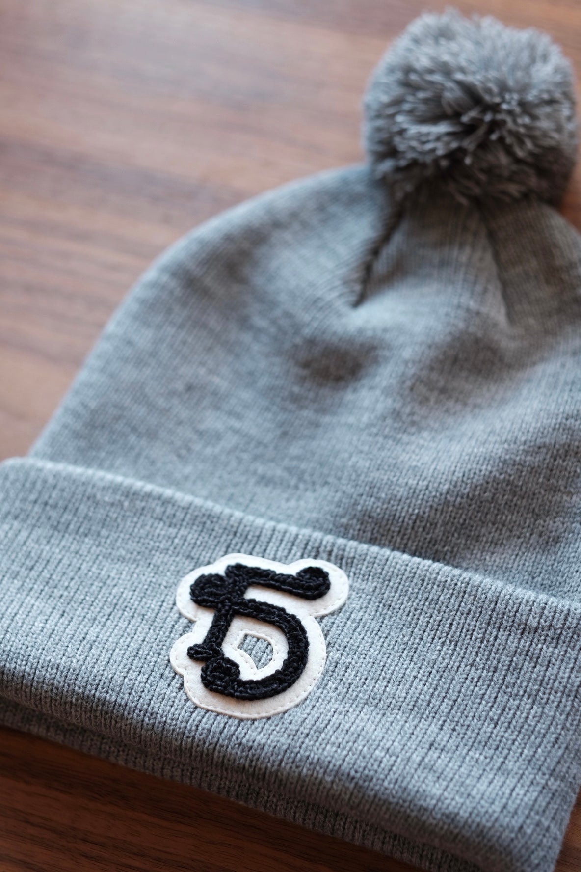 Monogram Pom Beanie