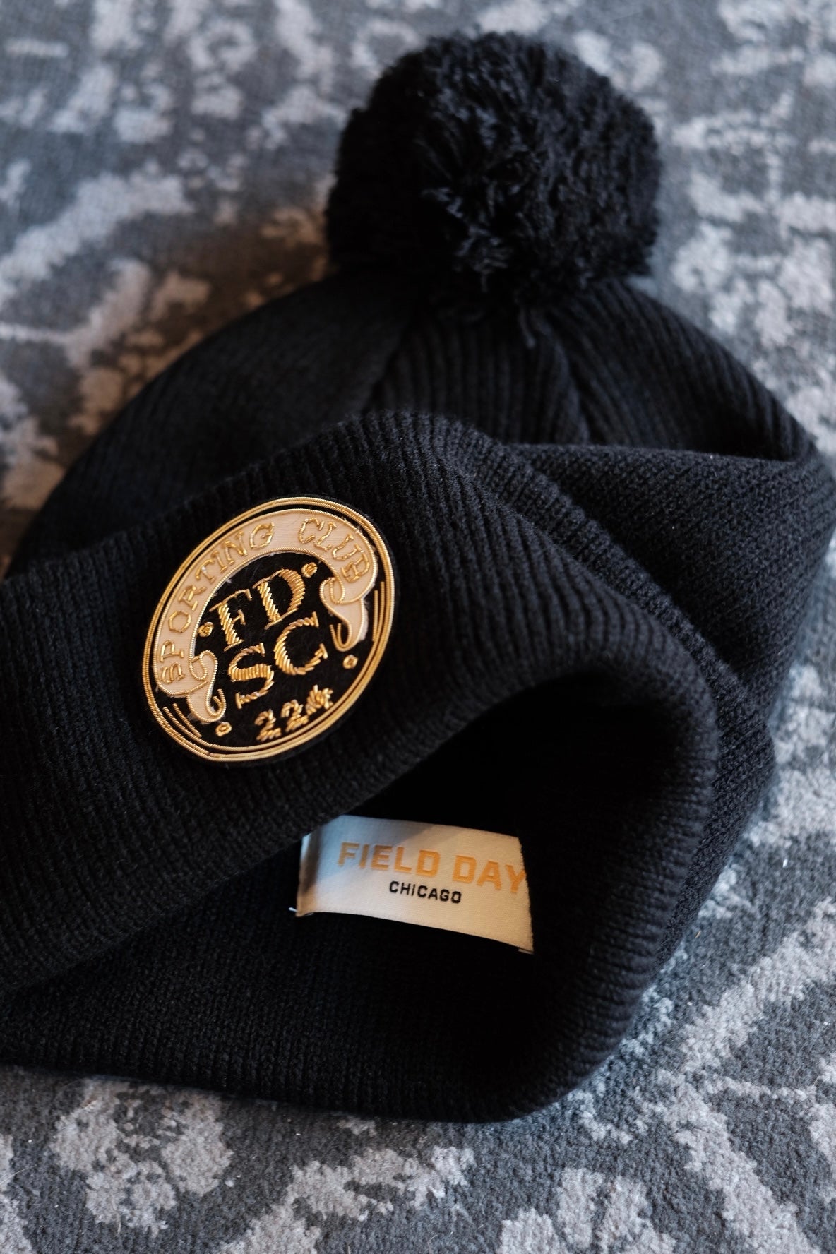 Sporting Club Bullion Pom Cuff Beanie