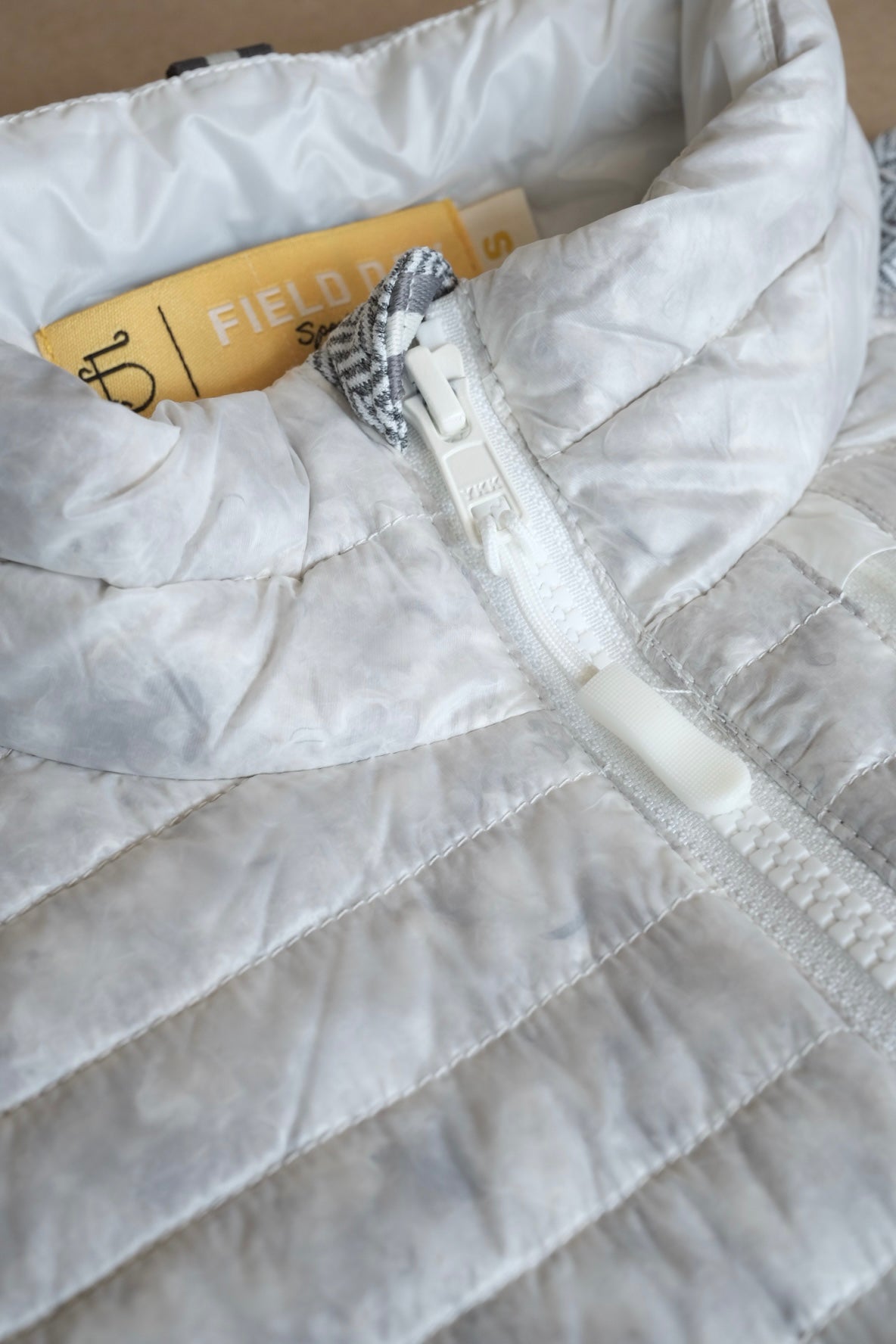 Palmer Performance Down Pullover - White Herringbone