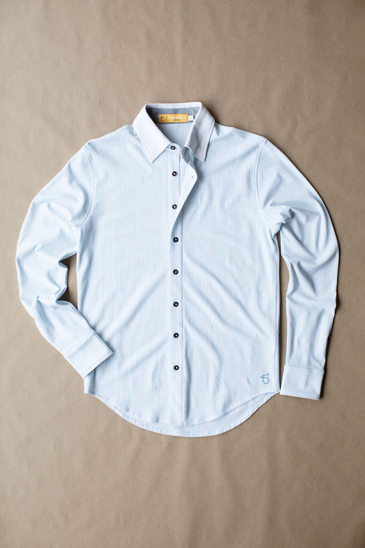 Ford Buttondown - Lt. Blue Stripe