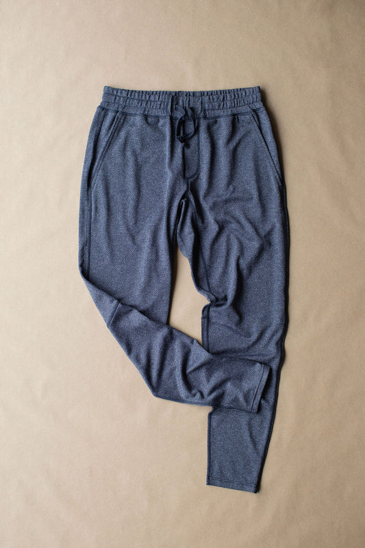 Palmer Performance Jogger - Navy Herringbone
