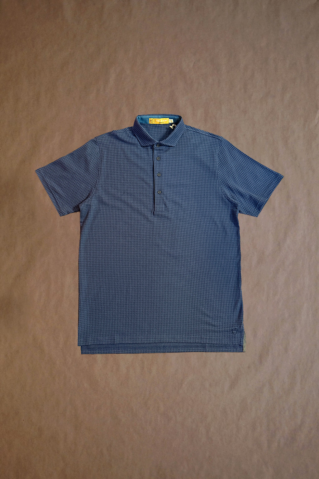 Fessenden Polo - Navy Tonal Houndstooth