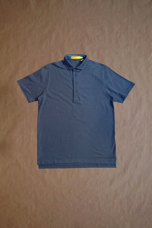 Fessenden Polo - Navy Tonal Houndstooth