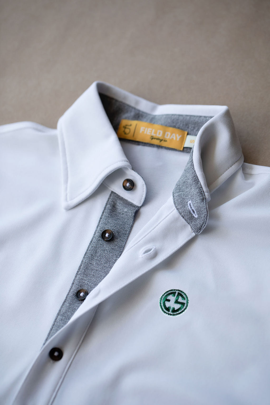 Ford 5 Button Polo - Evans Scholars Edition - White