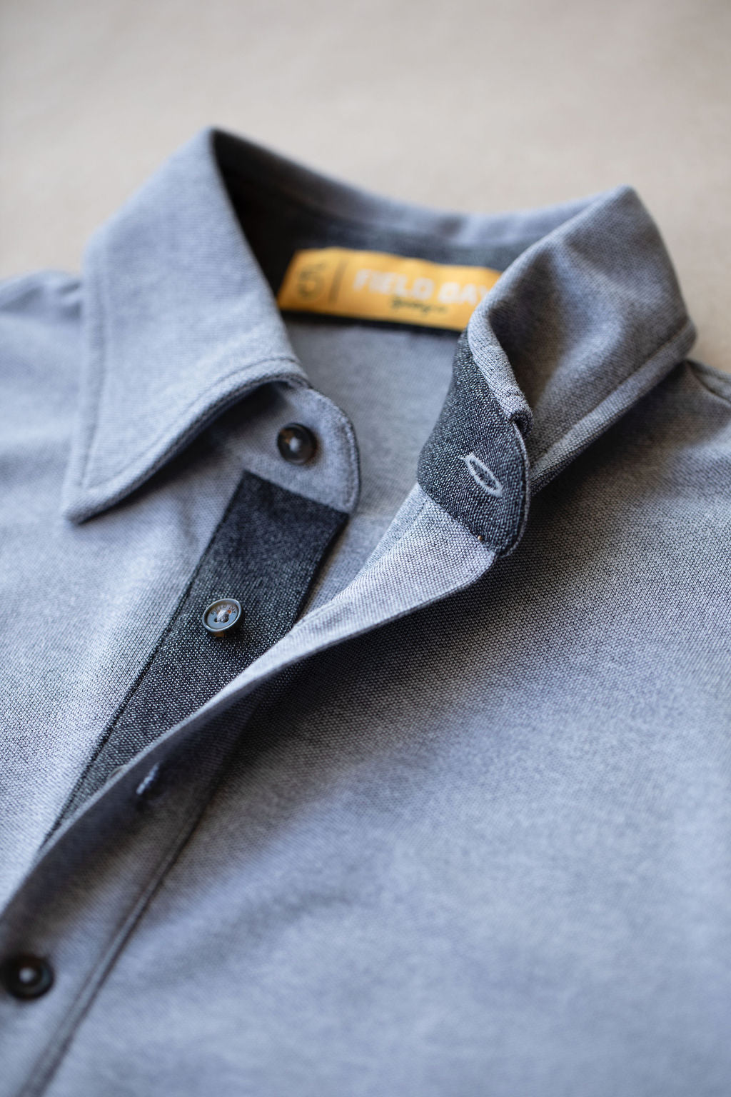 Ford 5 Button Polo - Light Grey Heather