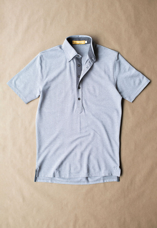 Ford 5 Button Polo - Light Grey Heather