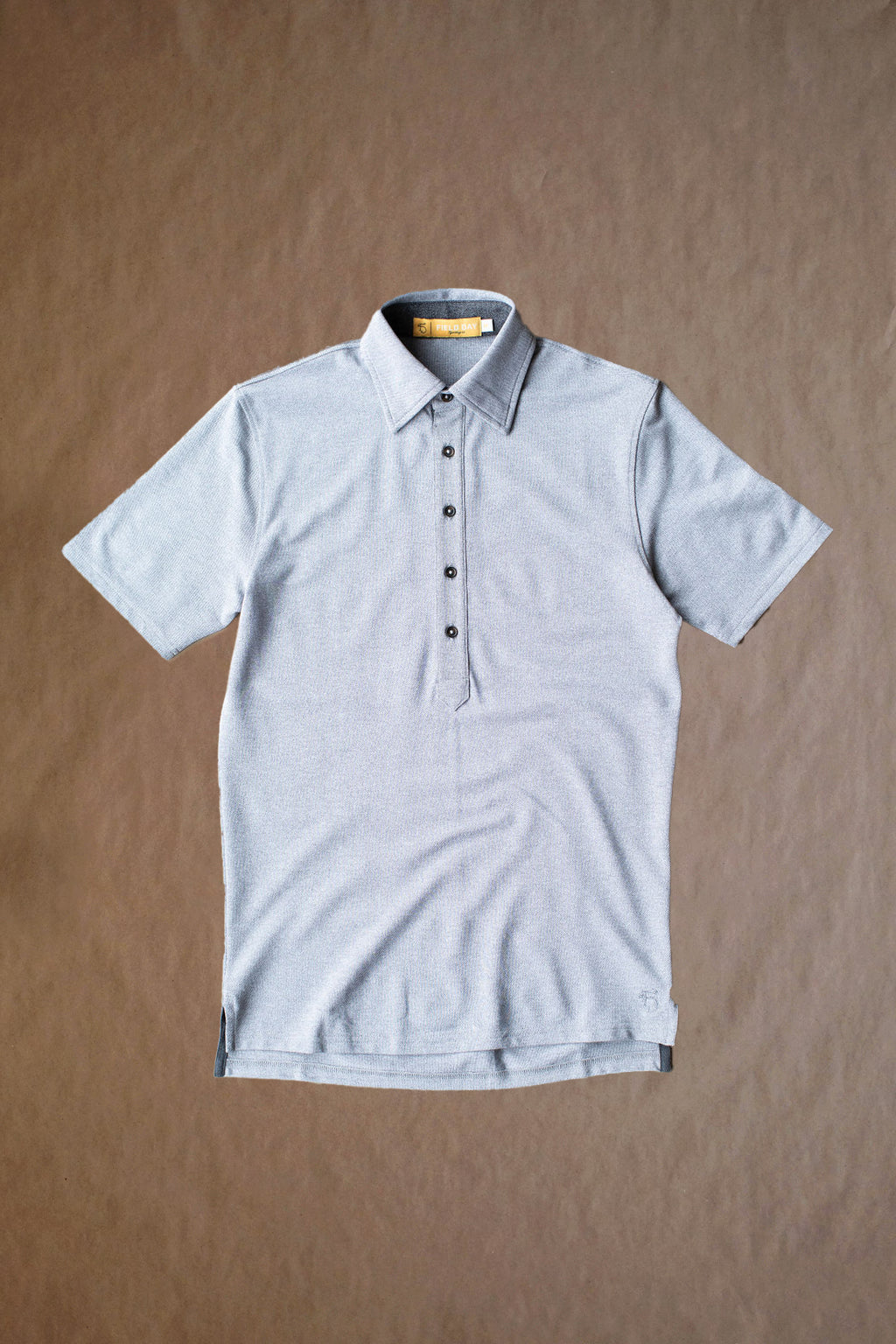 Ford 5 Button Polo - Light Grey Heather