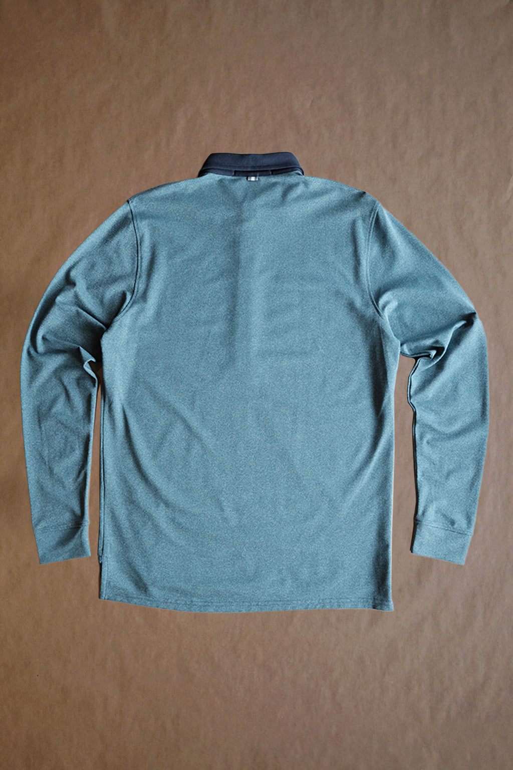 Ford 5 Button Long Sleeve Polo - Pier Heather