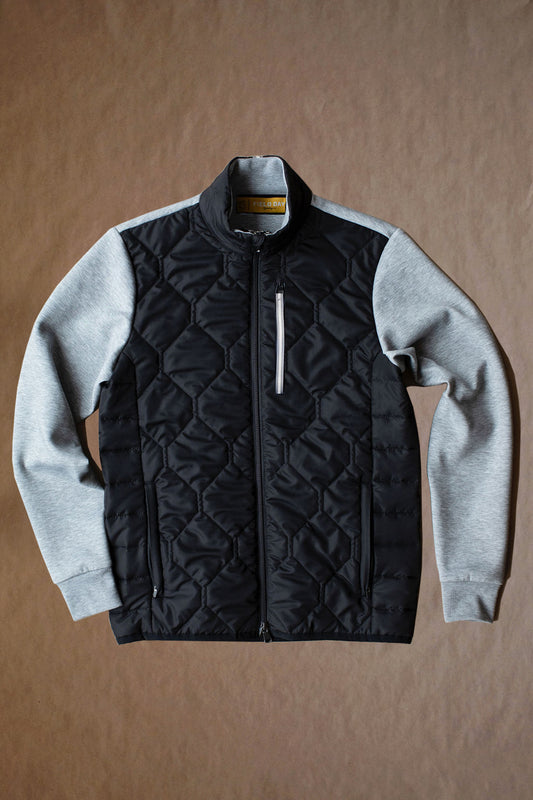 Frankie Cross Full Zip - Black/Light Grey Heather