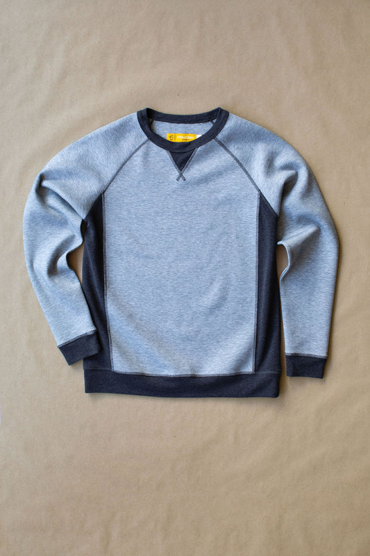 Hynds Raglan Crewneck - Light Grey Heather/Charcoal