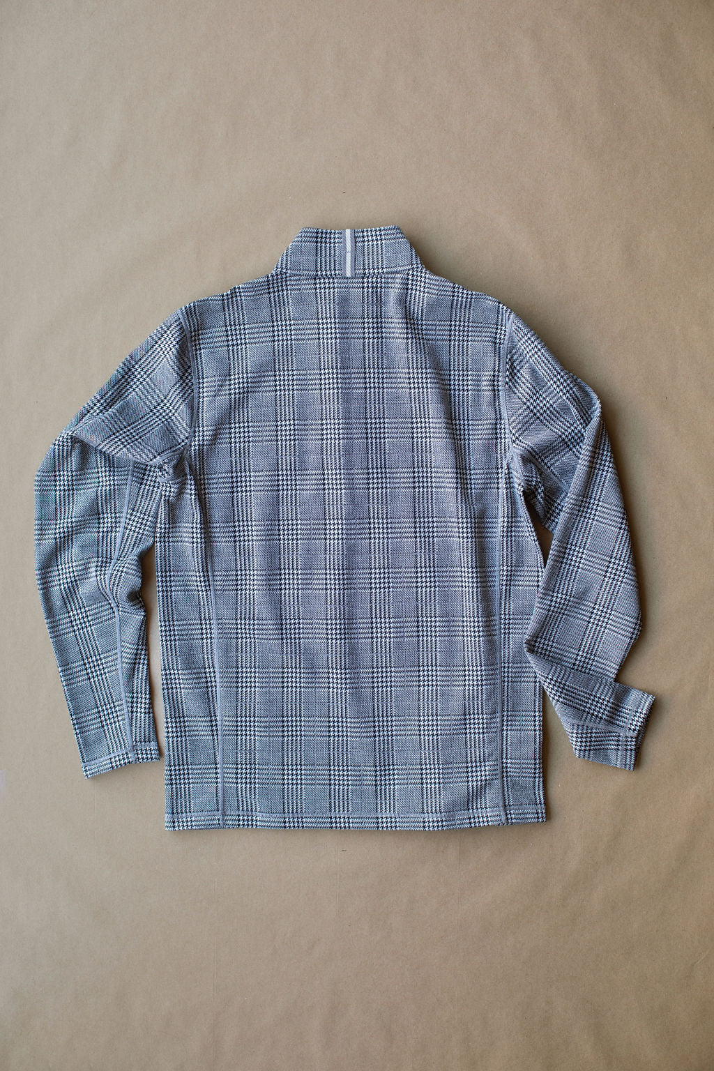 Palmer Doubleknit 1/4 Zip - Grey Glen Check