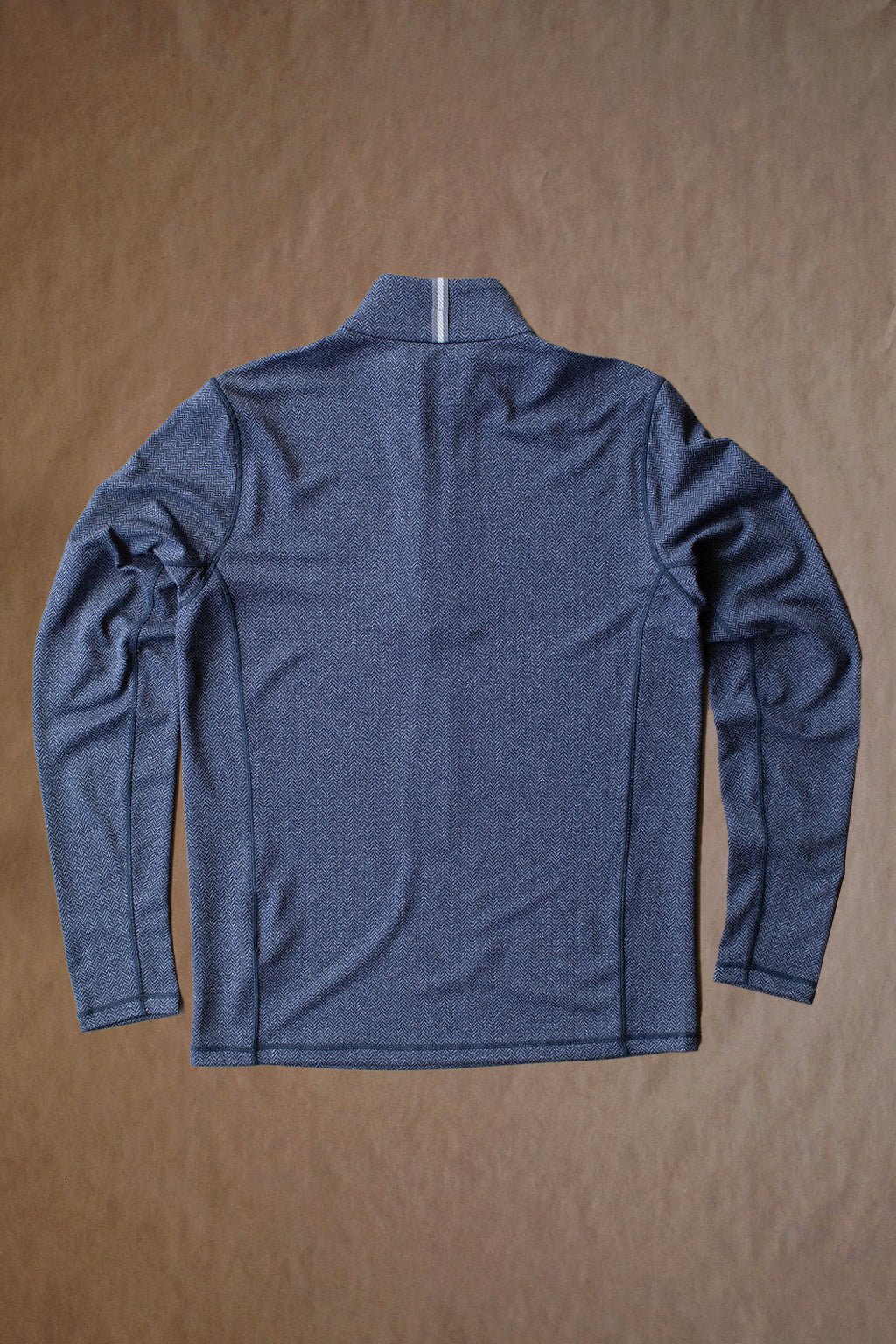 Palmer Performance 1/4 Zip - Navy Herringbone