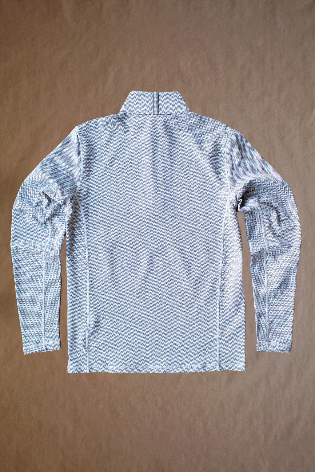 Palmer Performance 1/4 Zip - White Herringbone