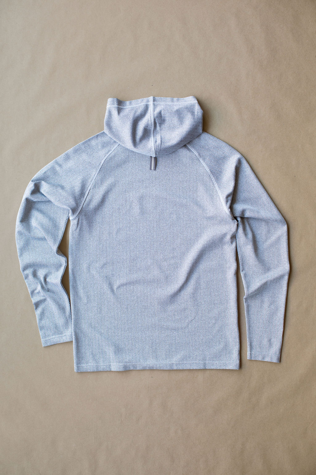Palmer Performance Hoodie - White Herringbone