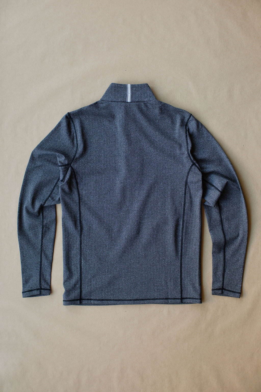 Palmer Performance 1/4 Zip - Charcoal Herringbone