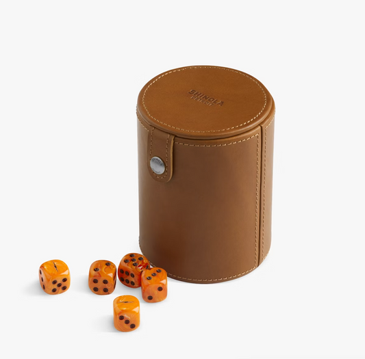 Leather Dice Cup with Dice