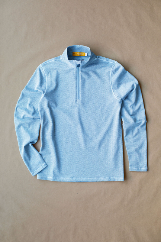 Palmer Performance 1/4 Zip - Burnham Herringbone