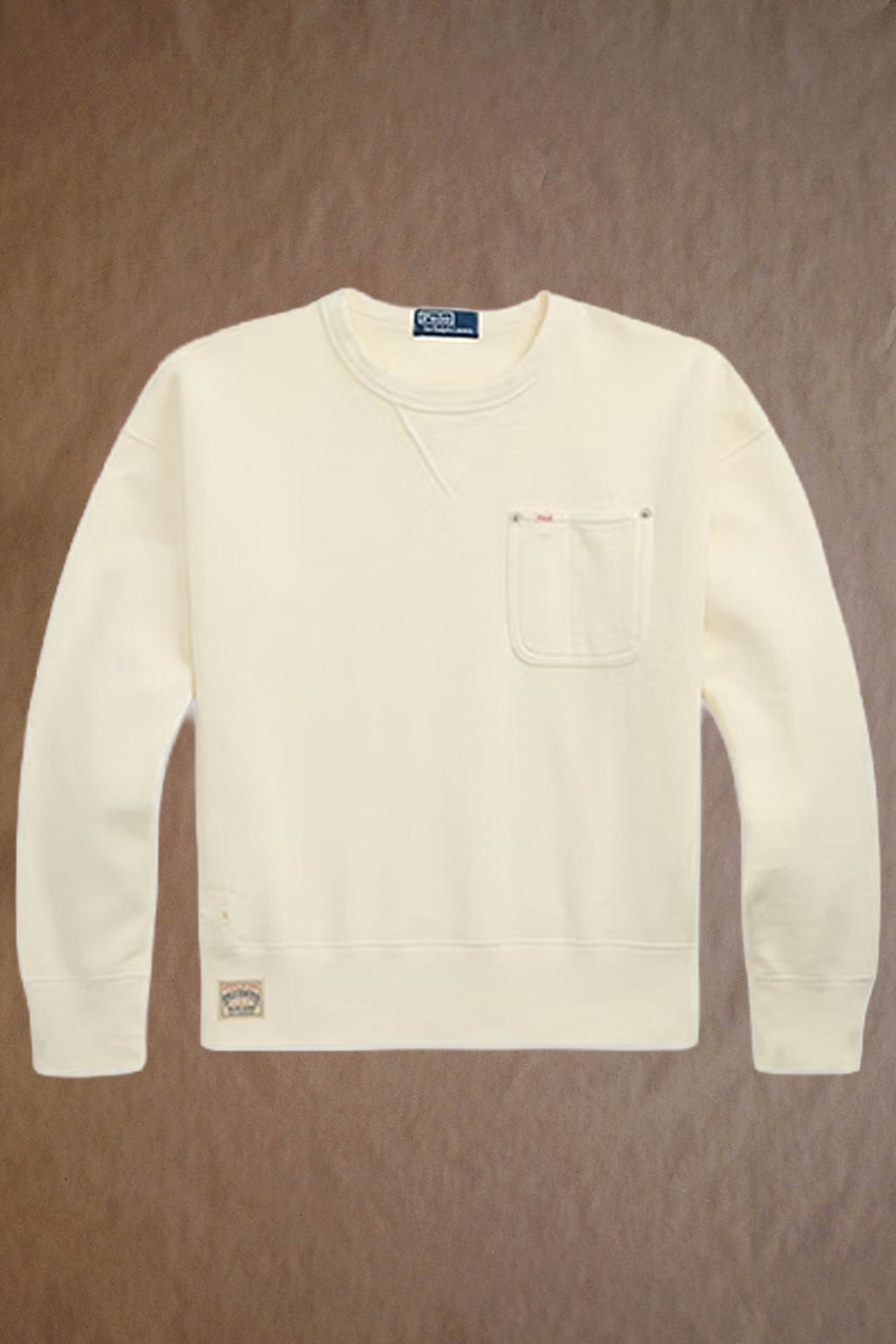 Long-Sleeve Vintage Fleece Crewneck W/ Pocket