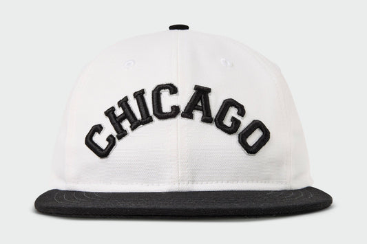 Chicago Upside Down - Upside Down Flatbill: White/Black/Silver