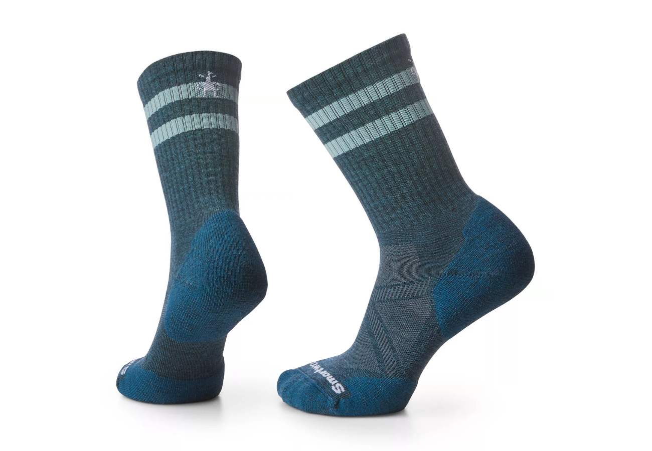 Athletic Stripe Targeted Cushion Crew Socks