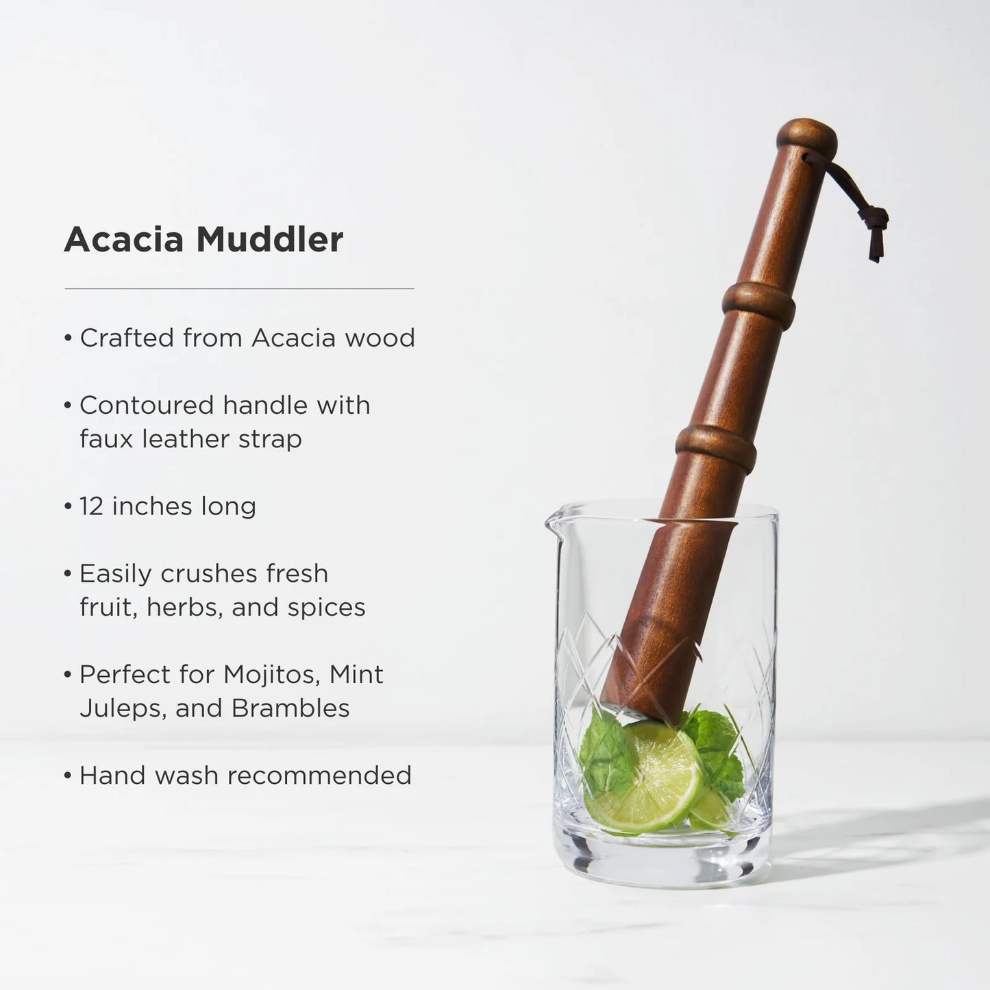 Professional 12" Acacia Muddler