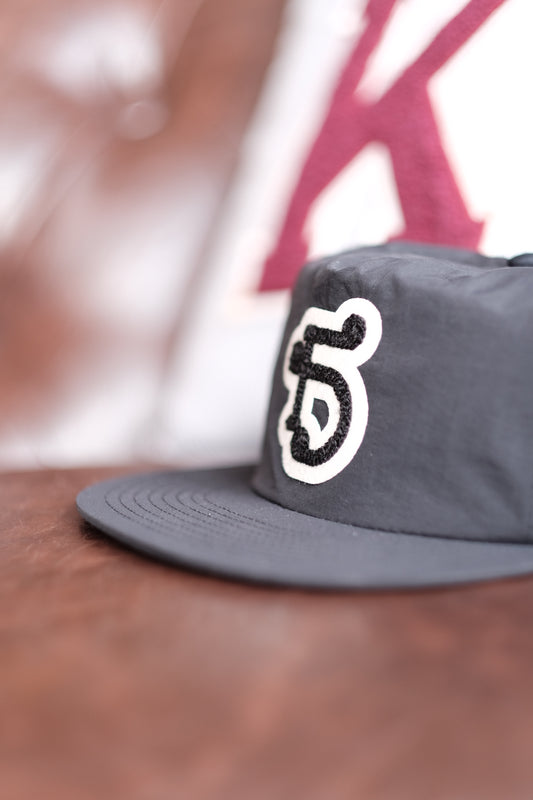 "FD" Monogram Chenille Snapback - Black