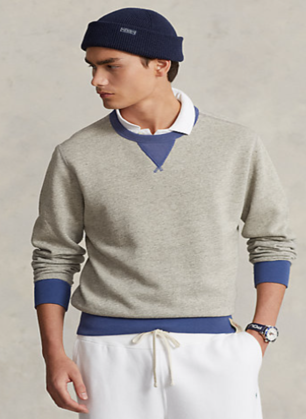 Two-Tone Fleece Sweatshirt