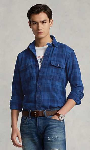 Classic Fit Plaid Poplin Workshirt