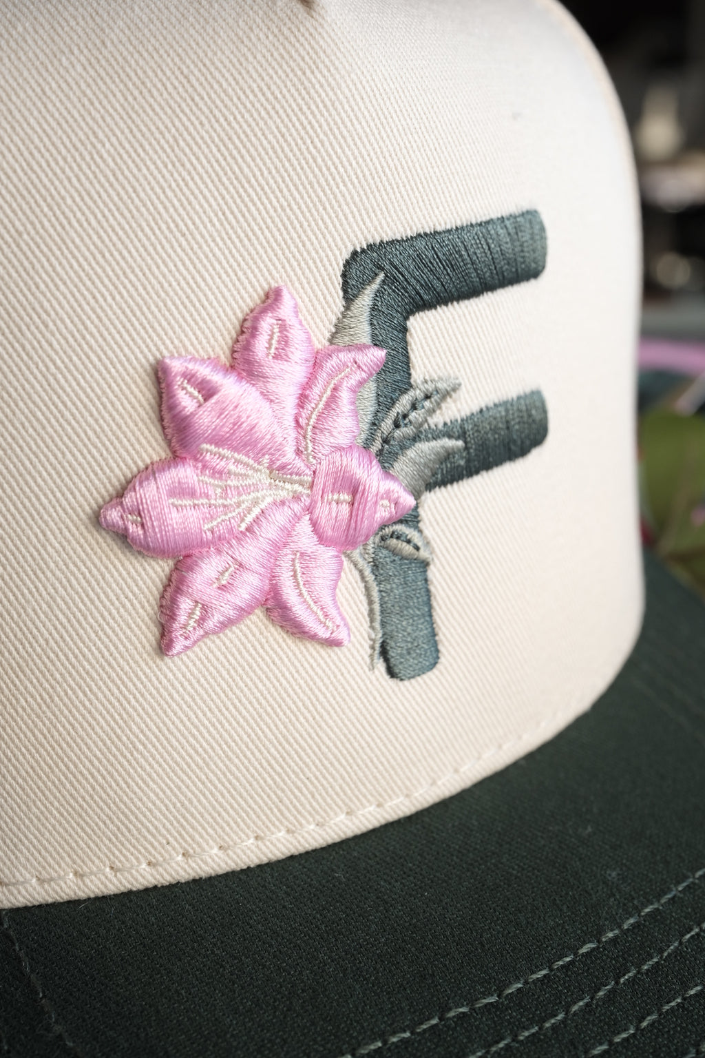 Floral Flyer Snapback - Forest Green 2 Tone