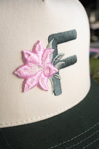 Floral Flyer Snapback - Forest Green 2 Tone