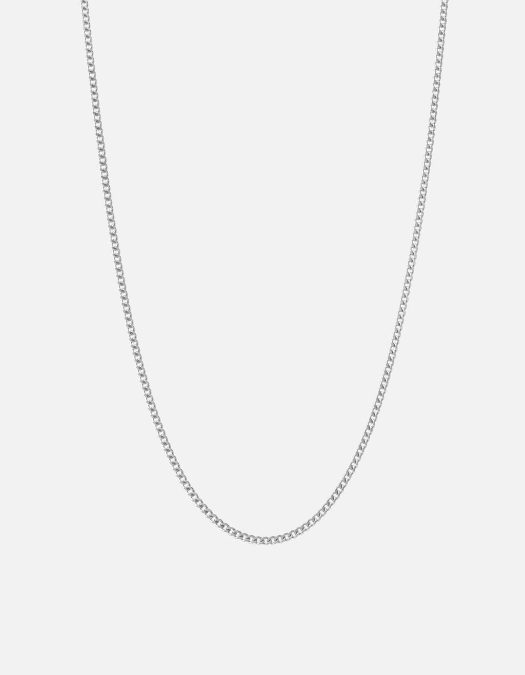 2mm Sterling Silver Cuban Chain Necklace