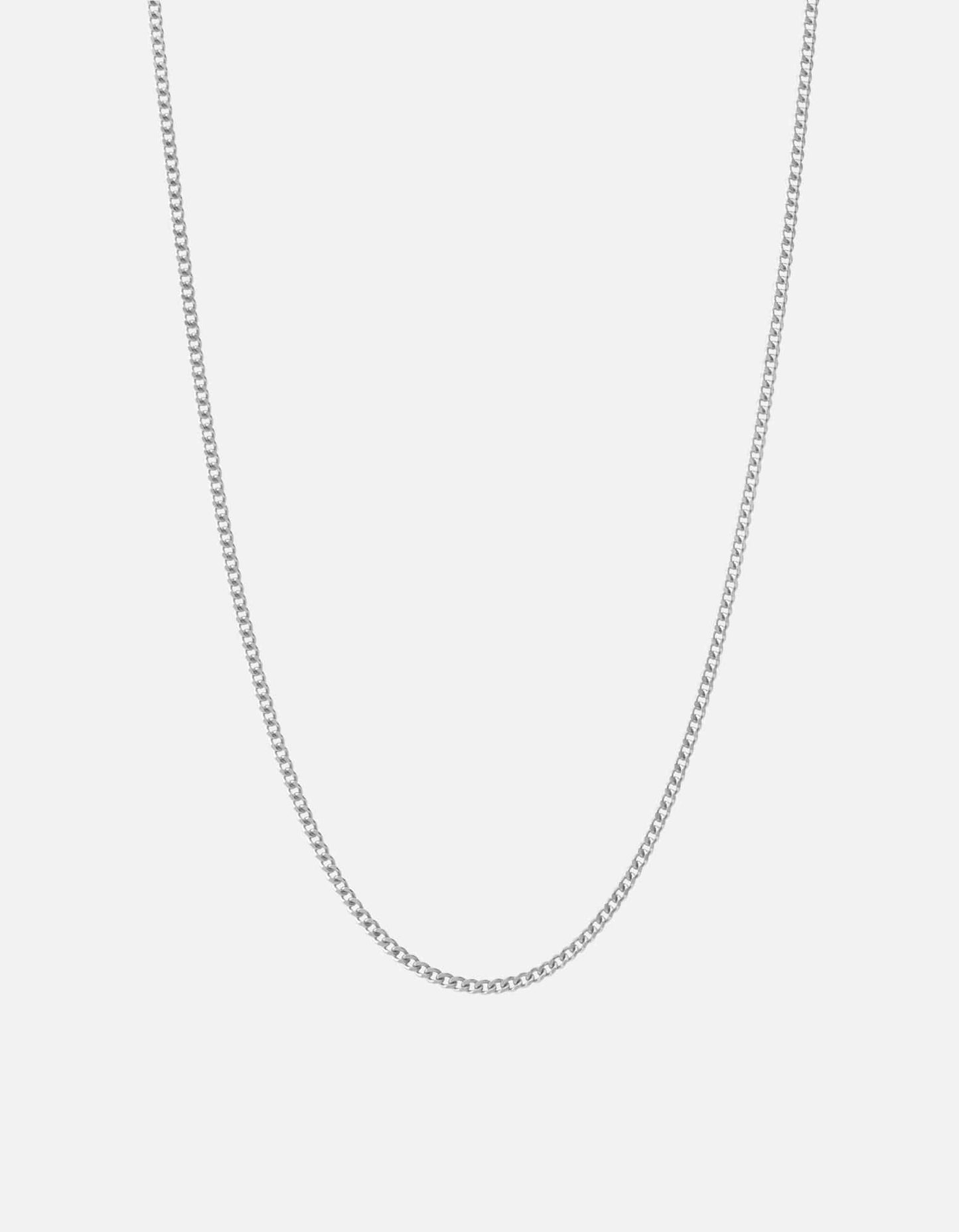 2mm Sterling Silver Cuban Chain Necklace