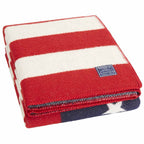 American Flag Red/White/Navy Wool Throw: Flag Throw Red White Navy