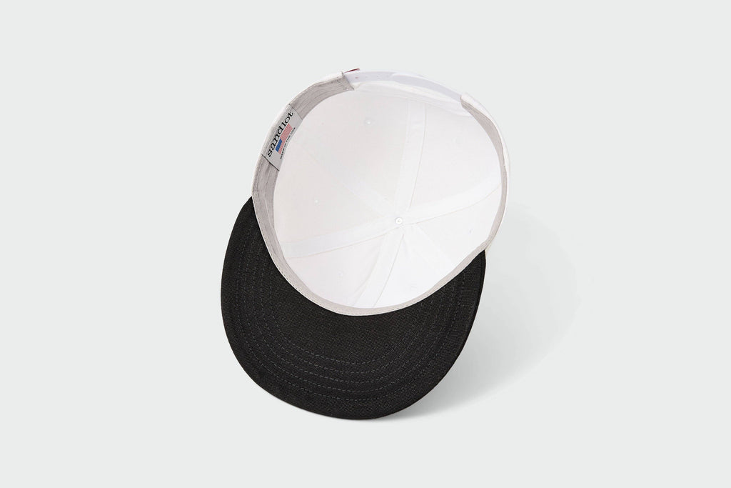 Chicago Upside Down - Upside Down Flatbill: White/Black/Silver