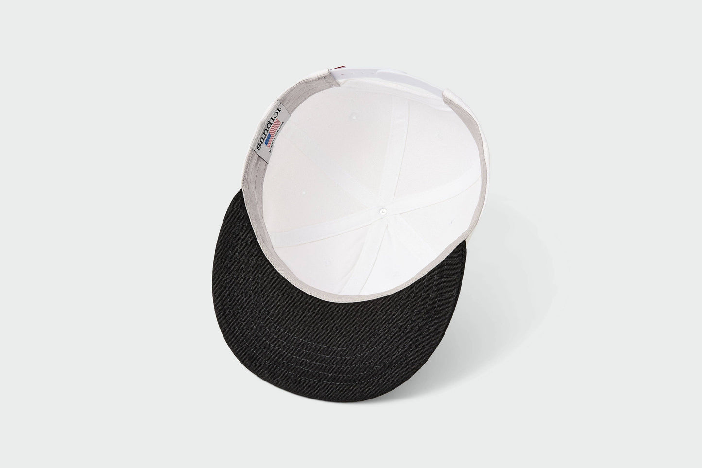 Chicago Upside Down - Upside Down Flatbill: White/Black/Silver