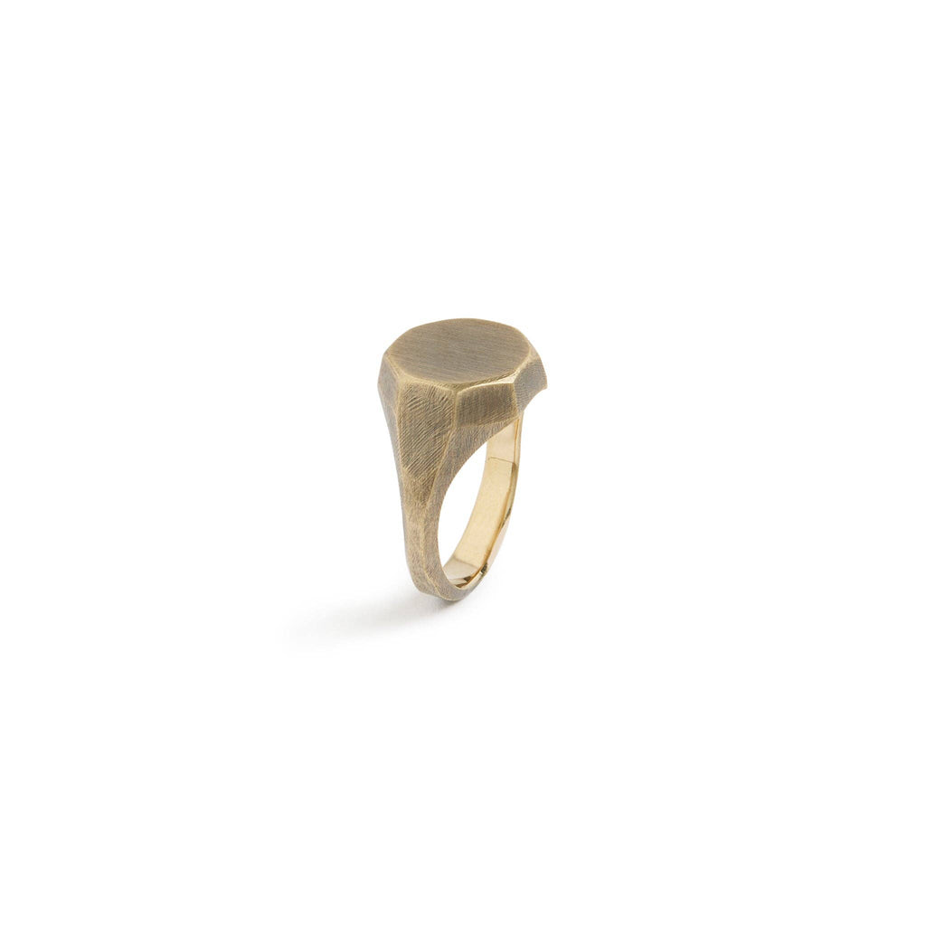 Otto Signet Ring: Brass / Work Patina / 11