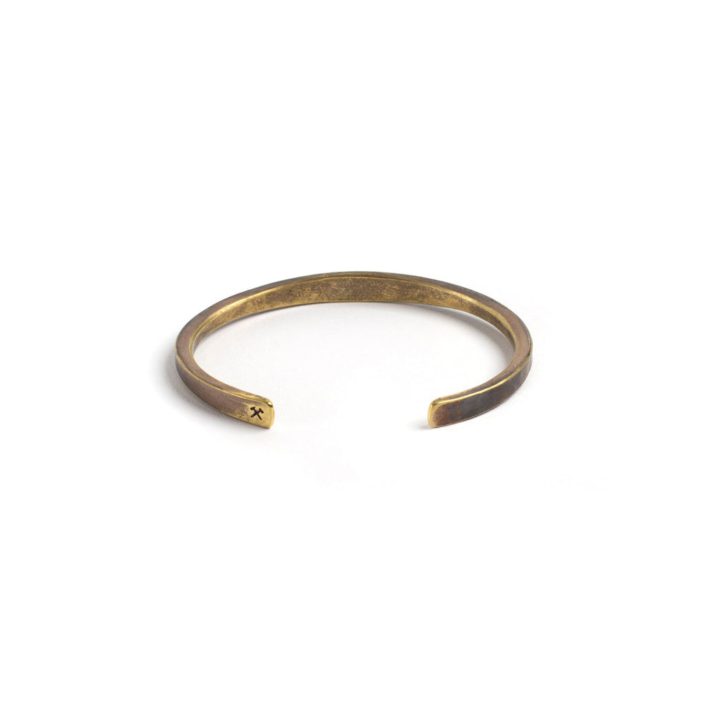 Workshop Cuff: Brass / Work Patina / Standard Weight / Large