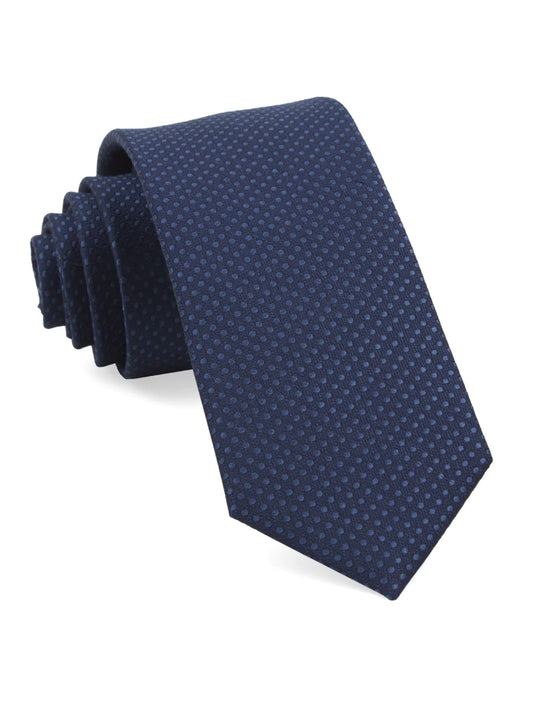 Dotted Spin Tie in Navy