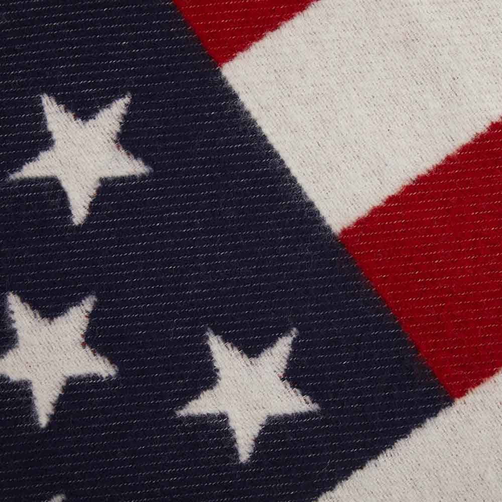 American Flag Red/White/Navy Wool Throw: Flag Throw Red White Navy