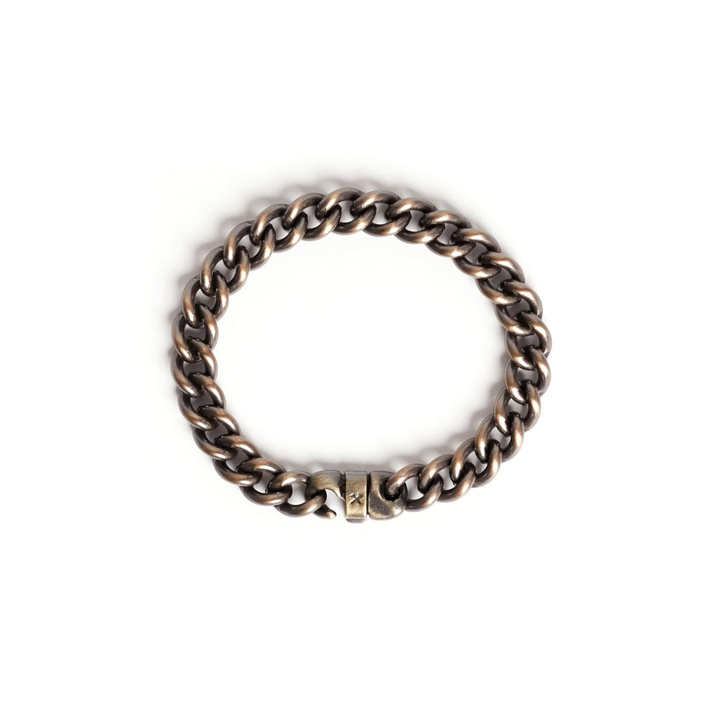 Signature Bracelet: Brass / Work Patina / Medium